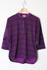 [S] Bugle Boy Purple Striped Henley