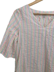 [S] A New Day Metallic Striped Top