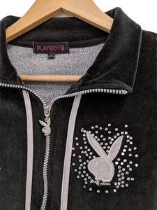 [M] 90's Velour Playboy Track Jacket
