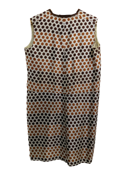 [M] 1960s Polka Dot Shift Dress with Belt