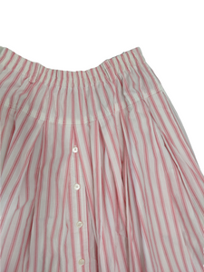 [M] Liz Claiborne Pink Striped Midi Skirt