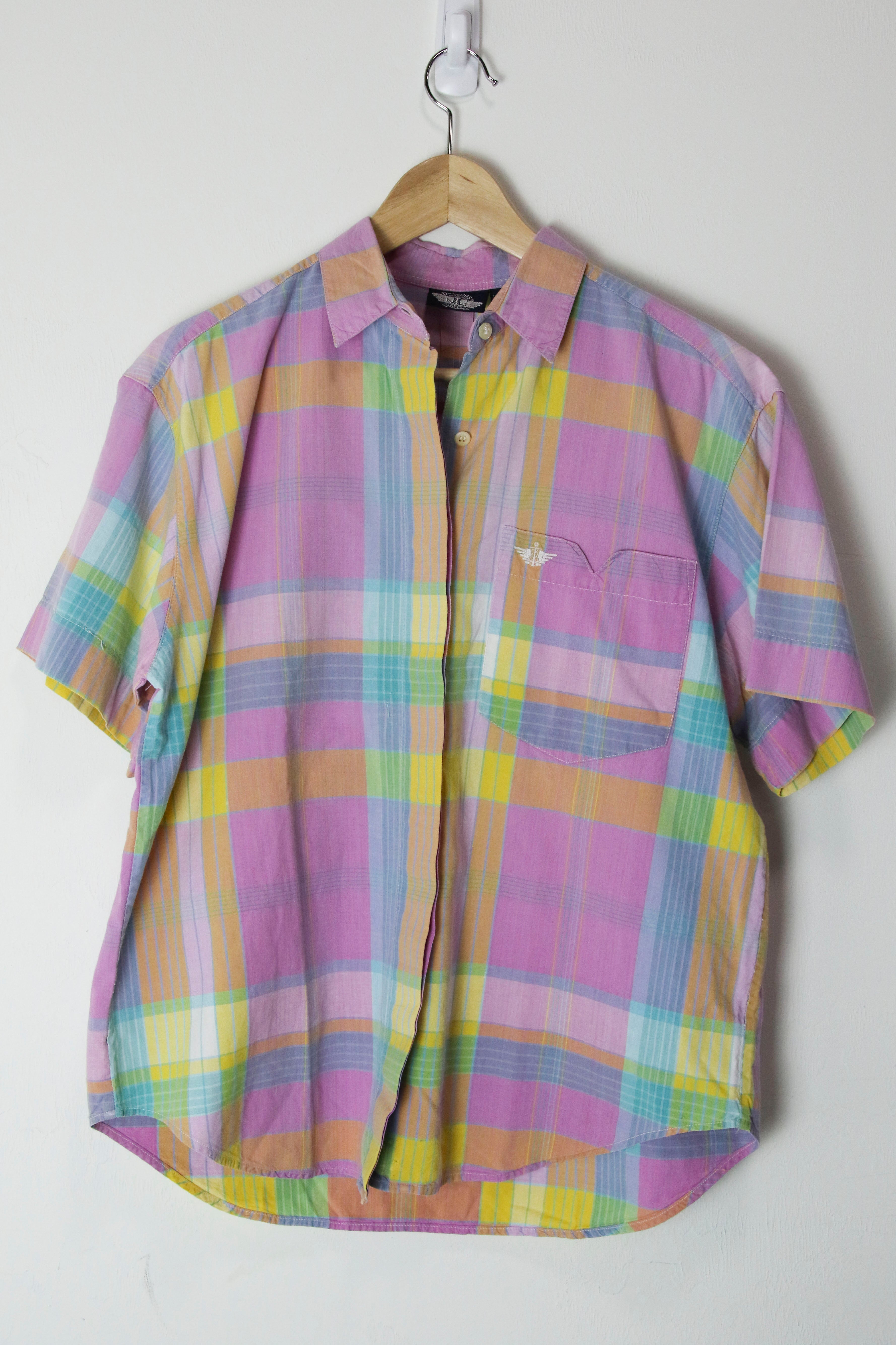 [M] Dockers Pastel Picnic Plaid Shirt