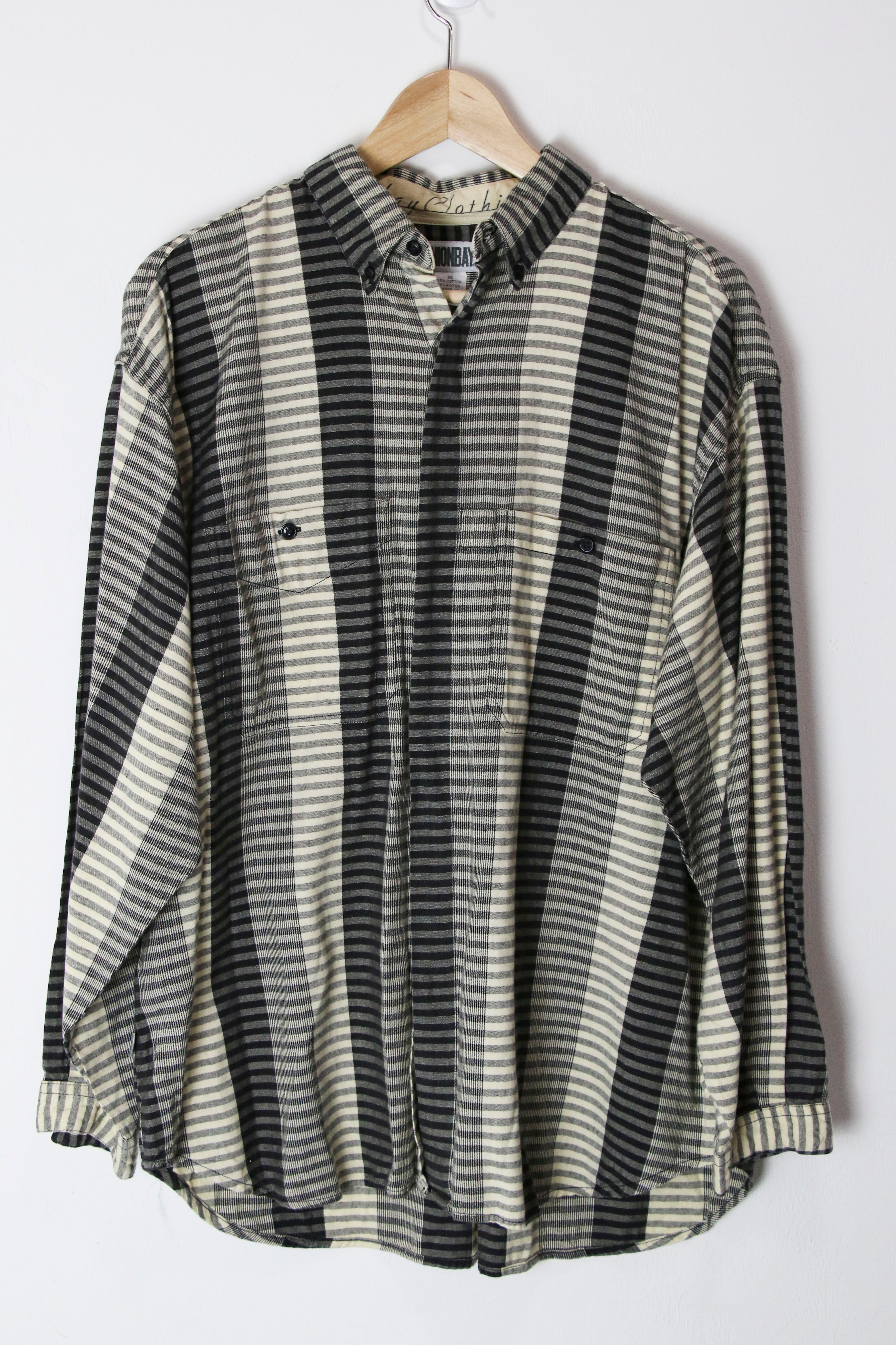 [XL] '90s Union Bay Stripe Patterned Shirt
