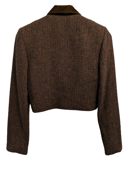 [XS] Vintage Tweed Cropped Blazer
