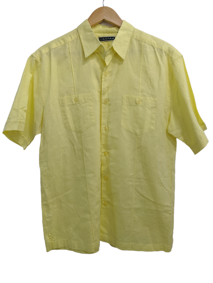 [M] Cubavera Yellow Button-Up Shirt