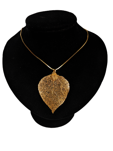 Gold Dipped Leaf Necklace