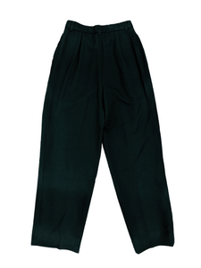 [S] Vintage Forest Green Wool High-Waist Pants