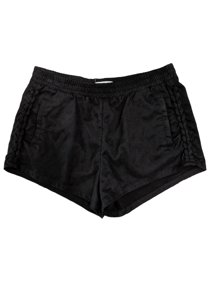 [M] Kendall + Kylie Faux Suede Braided Shorts