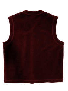[L] Lacoste Maroon Fleece Vest
