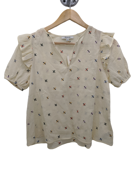 XXS NWT Madewell Embroidered Top Flashbacks Recycled Fashions