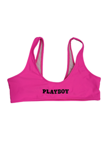 [M] Playboy X Missguided Neon Pink Bikini