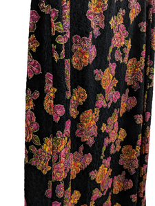 [L] Vintage 90s Floral Midi Skirt