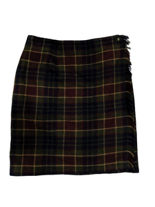 [M/L] Vintage Plaid Wool Blend Skirt