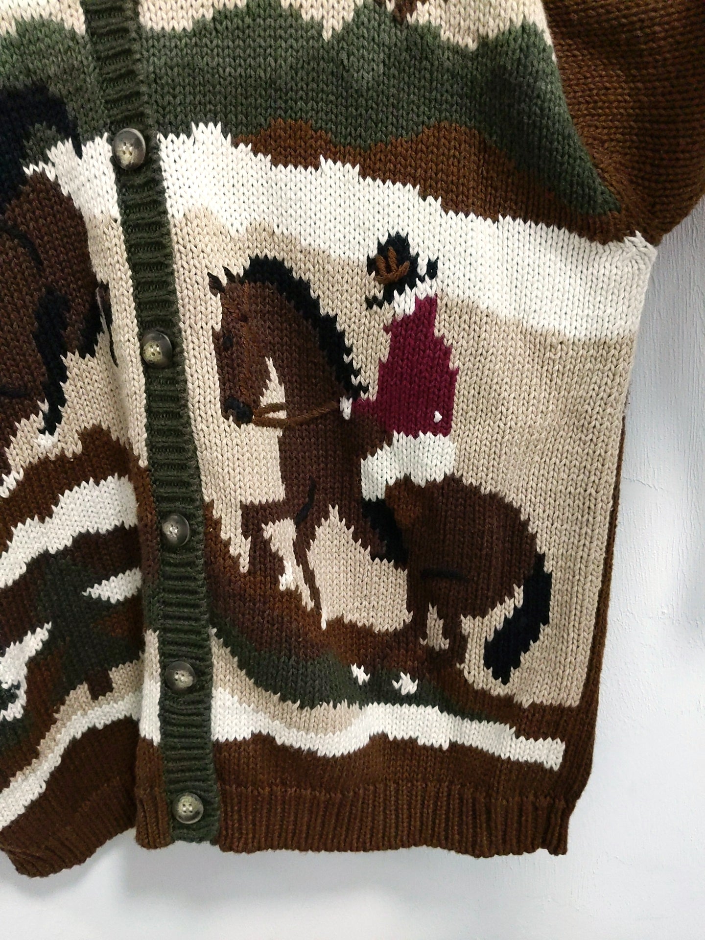 Vintage Horse and Cowboy Sweater