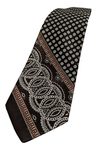 Vintage Wide Brown Abstract Tie
